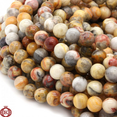 Crazy Agate Smooth Round - 4mm - Beads