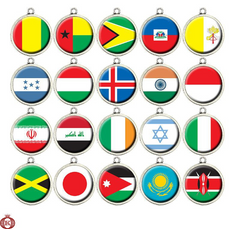 Country Flags of the World Charms G Thru P - 1 Charm - Charms