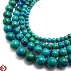 Azurite Beads Smooth Round - 4mm - Beads
