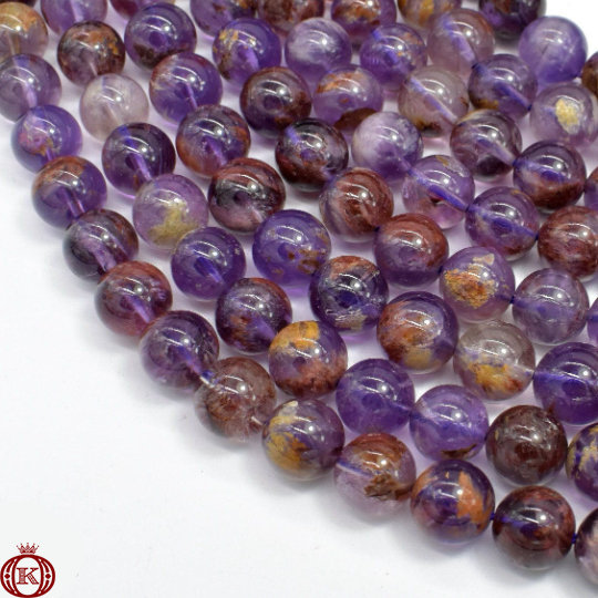 purple super seven gemstone beads