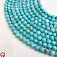 Turquoise Beads Smooth Round - 4mm - Beads