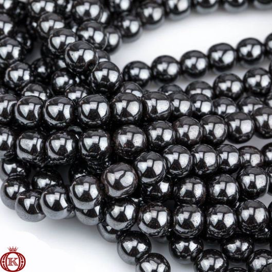 dark gray hematite gemstone beads