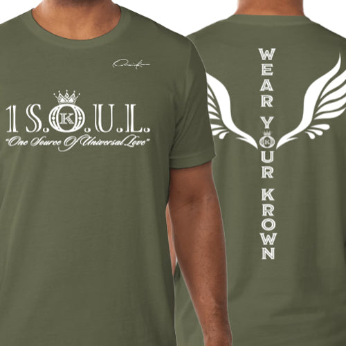 1 soul spiritual t-shirt army green