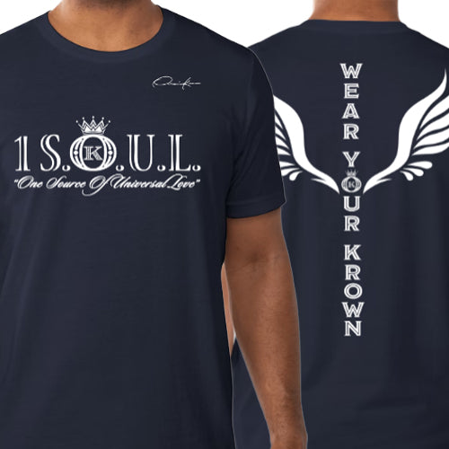 1 soul christian apparel t-shirt navy blue