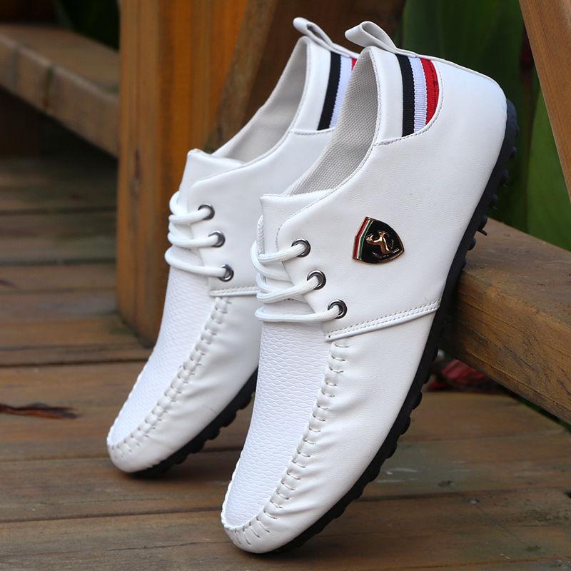white leather italian driver casual shoes