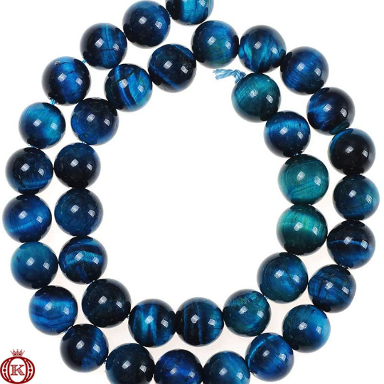 azure blue tiger eye gemstone beads