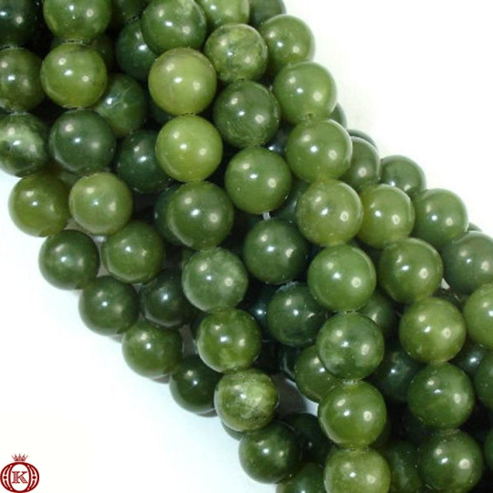 olive green canadian jade gemstone bead strands