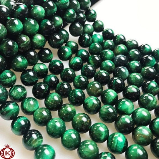 green tiger eye gemstone beads