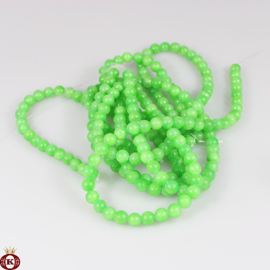bright green jade gemstone beads