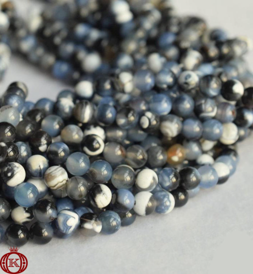 gray blue fire agate gemstone beads