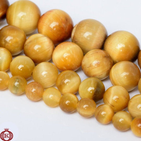 yellow tiger eye gemstone beads