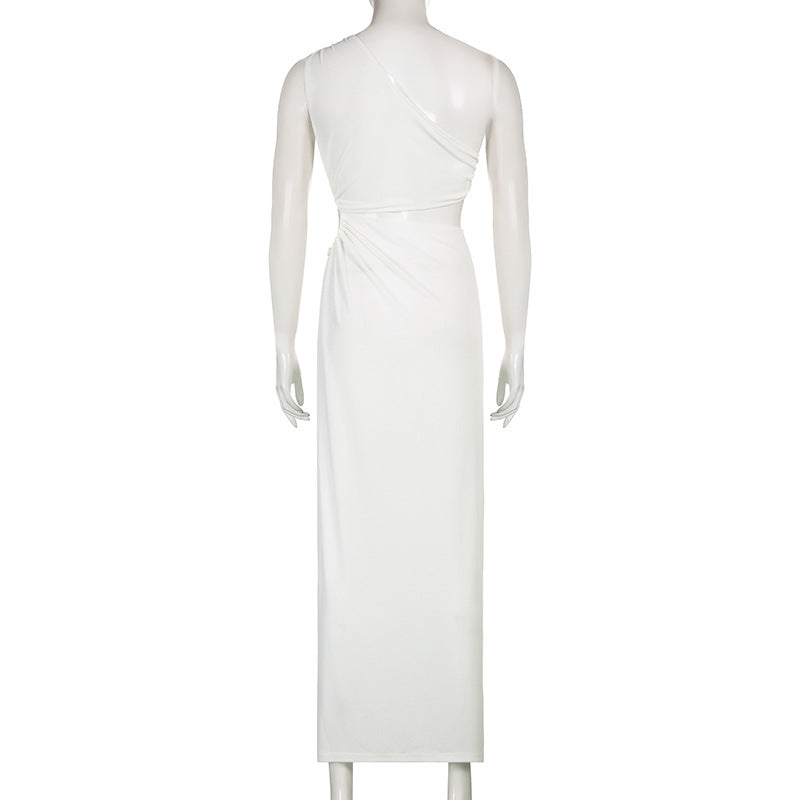 women's long white dinner dress