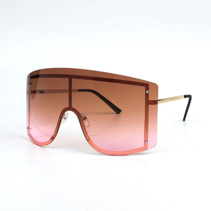 brown women large frame sunglasses