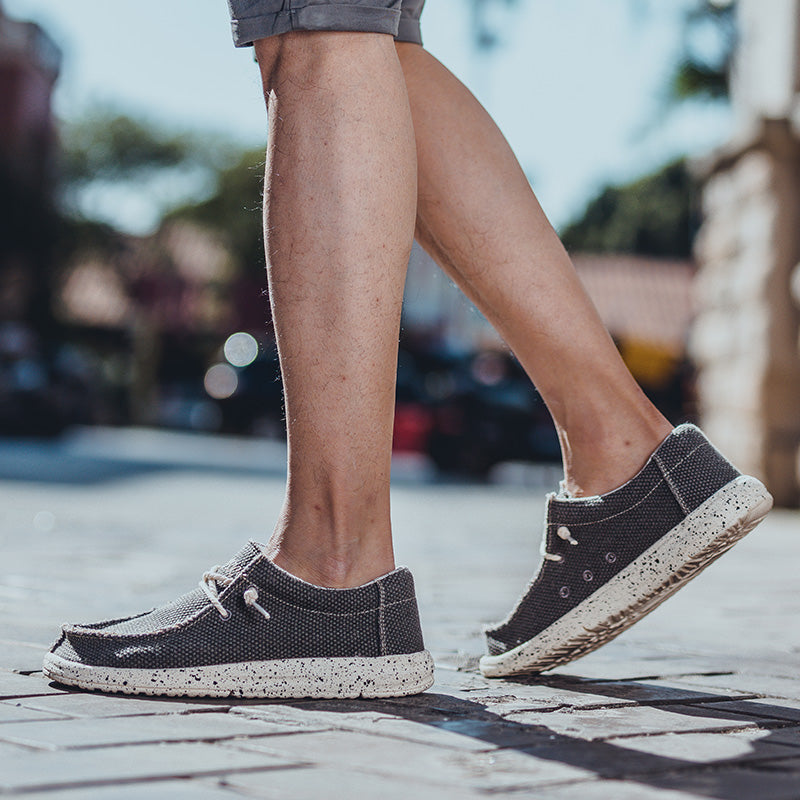 gray boardwalk casual walking shoes