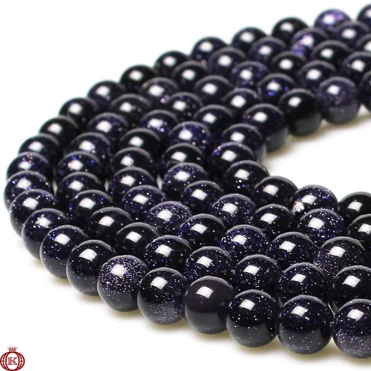 navy blue sandstone gemstone beads