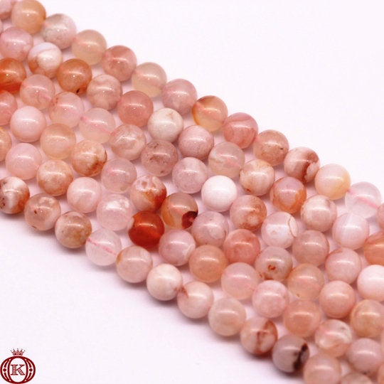 sakura flower agate gemstone beads
