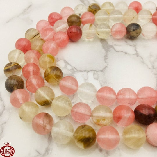 fire cherry quartz beads