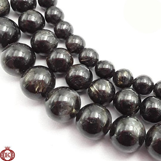 metallic arfvedsonite gemstone beads