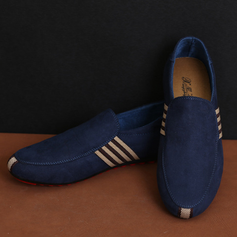 blue suede italian driver shoes