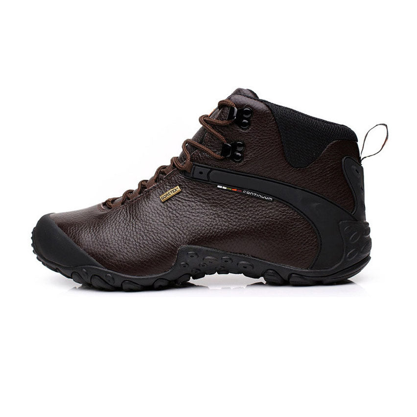 dark brown athletic hiking boots