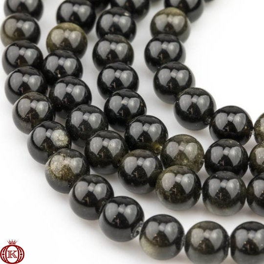 discount gold obsidian gemstone beads