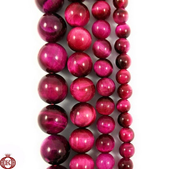 pink tiger eye beads