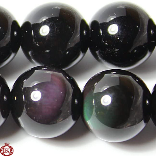 rainbow obsidian beads