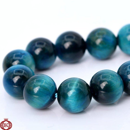 blue green tiger eye gemstone beads