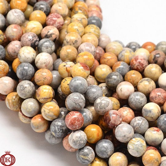 polished crazy agate gemstone beads