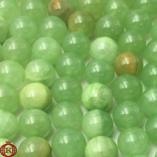 green flower jade beads