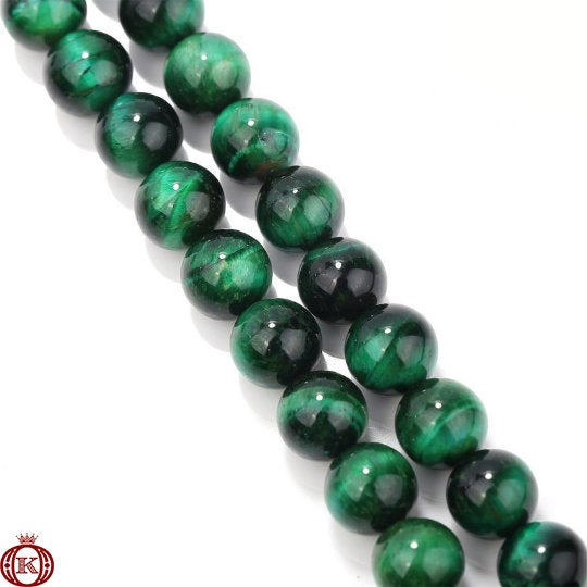 bright green tiger eye gemstone beads