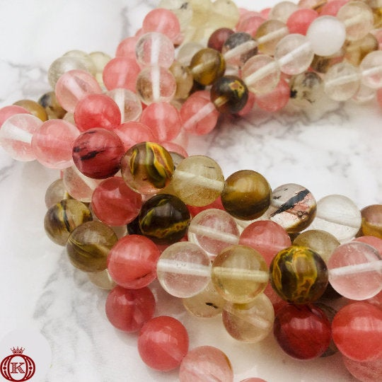 wholesale fire cherry quartz gemstone beads
