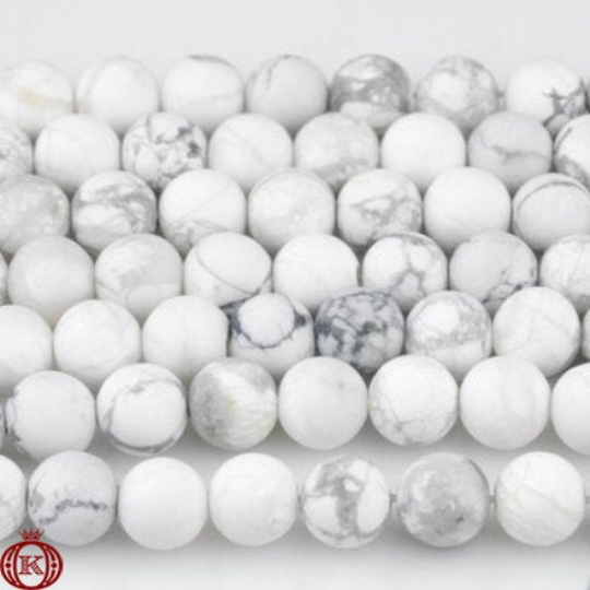 wholesale white howlite gemstone beads