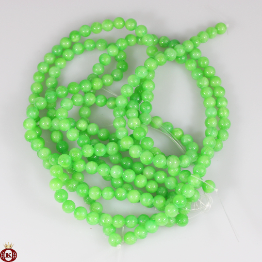 apple green jade gemstone beads