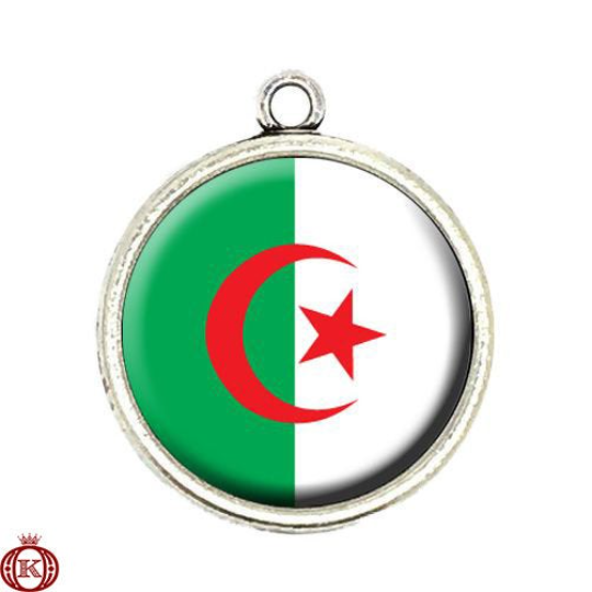 algeria flag cabochon charm