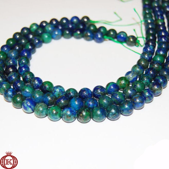 polished chrysocolla gemstone beads