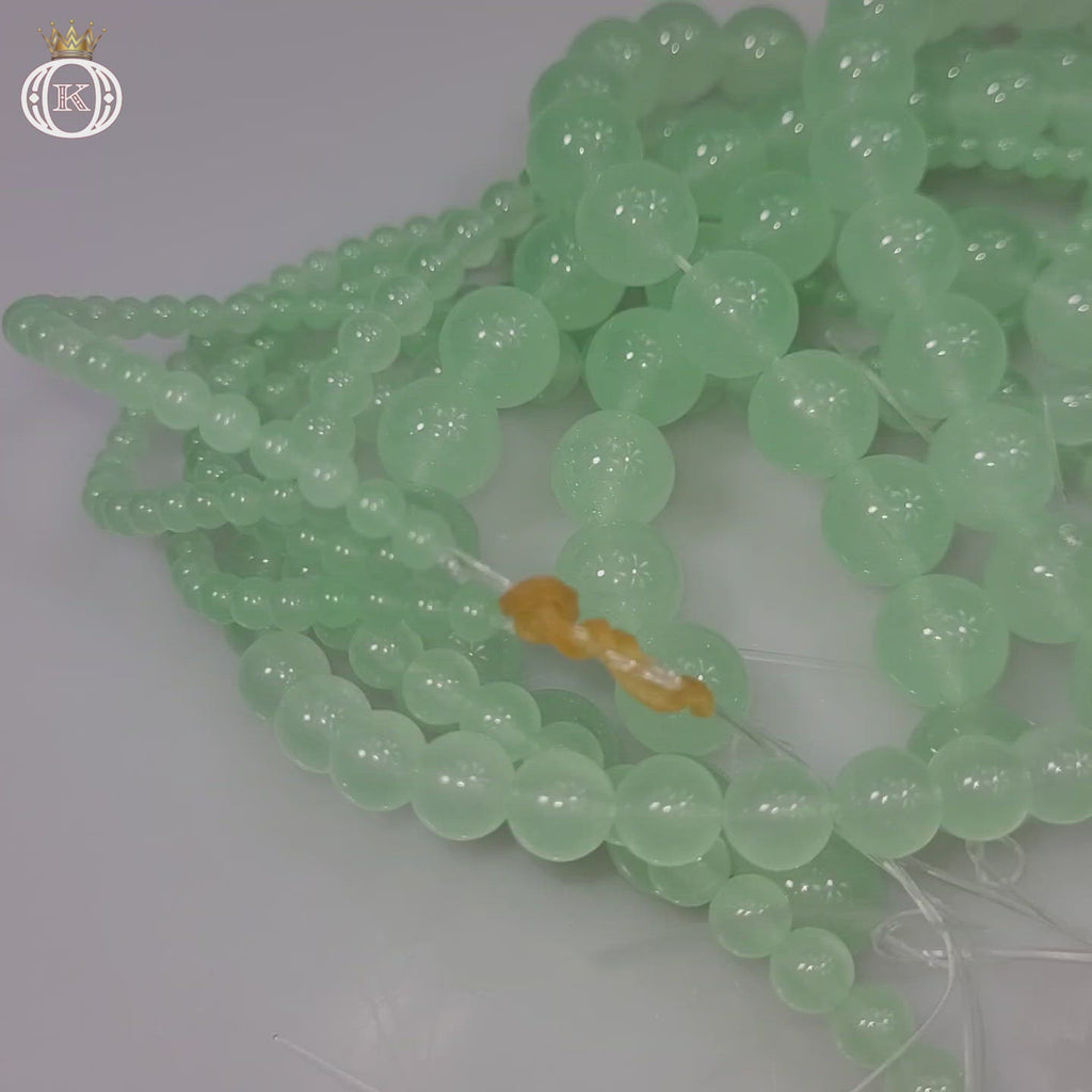 light green jade gemstone beads video