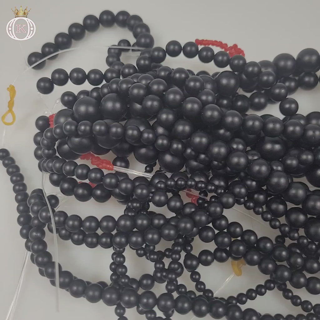 matte black onyx agate gemstone beads video