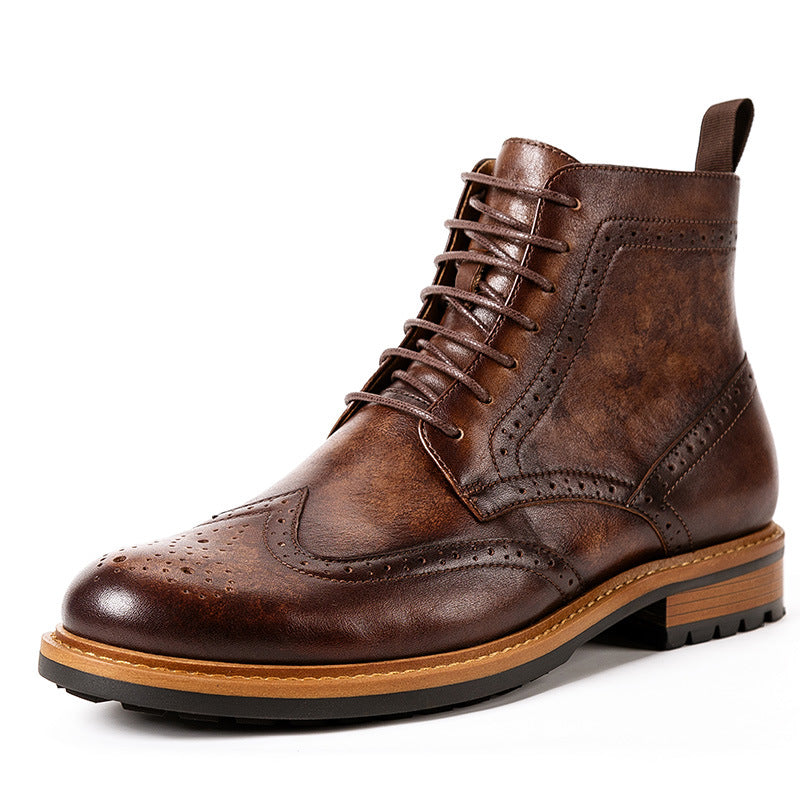 classic brown leather boots