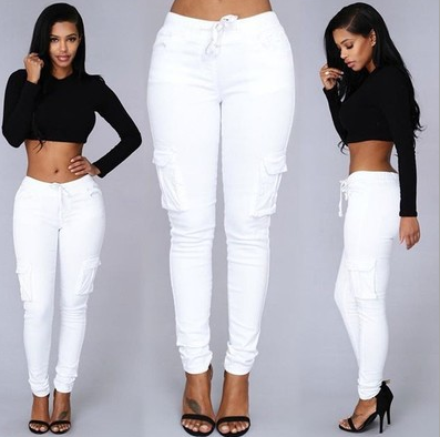 women's white cargo pants