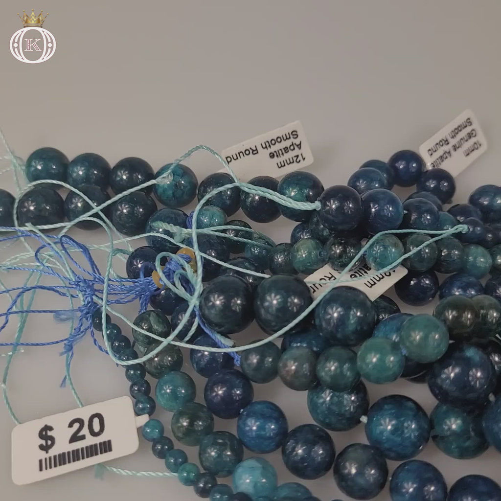 dark blue apatite gemstone beads video