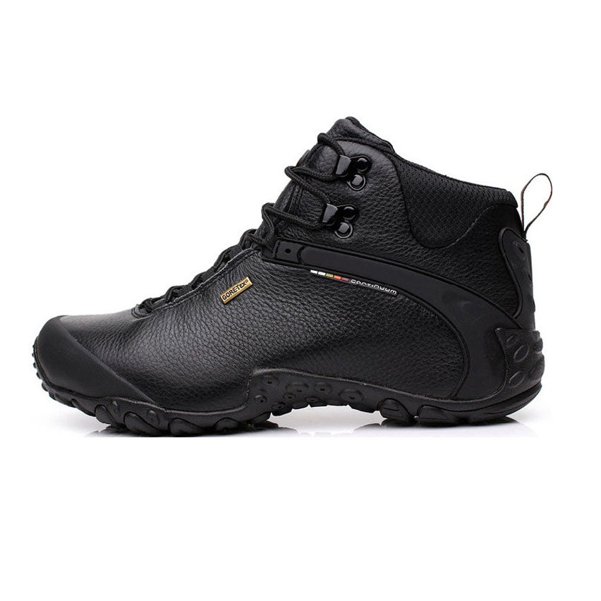 black athletic hiking boots