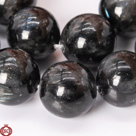 black brown arfvedsonite gemstone beads
