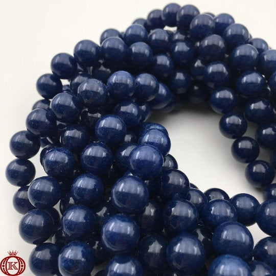 blue sapphire quartz gemstone bead strands
