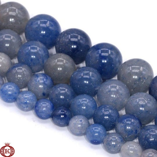 blue aventurine gemstone bead strands