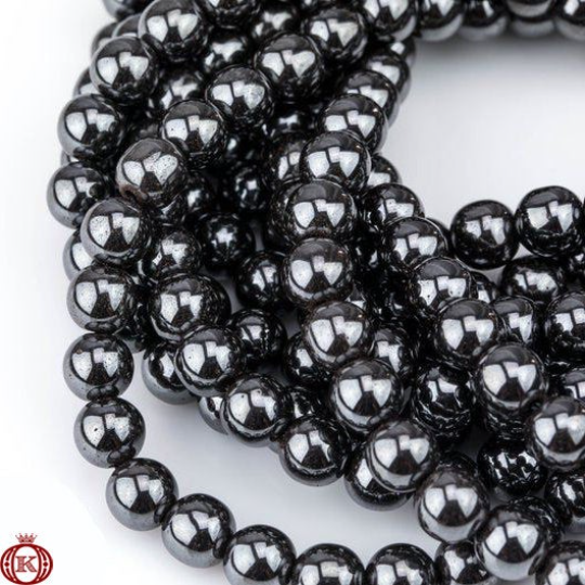 dark gray hematite beads