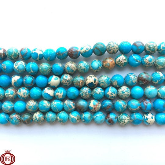 turquoise blue sea sediment beads