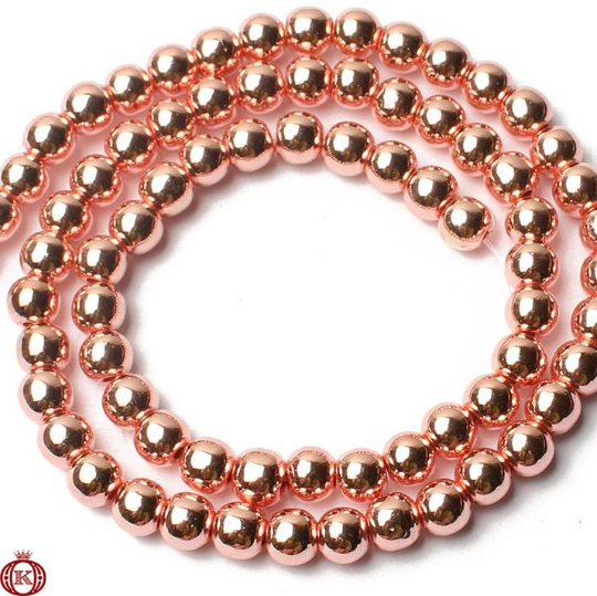 wholesale rose gold hematite gemstone beads