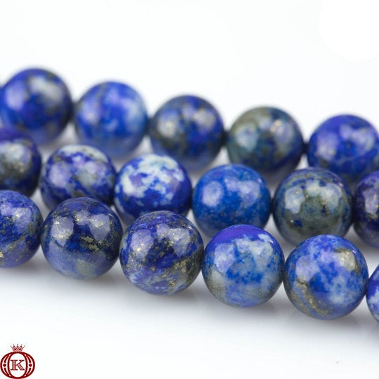 blue lapis lazuli gemstone bead strands