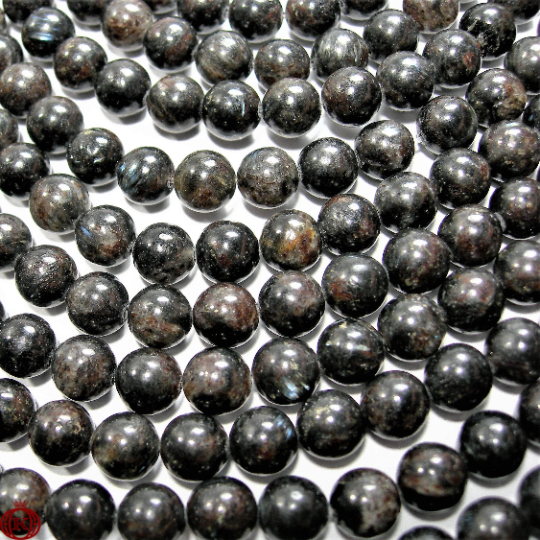brown black astrophyllite gemstone beads